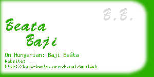 beata baji business card